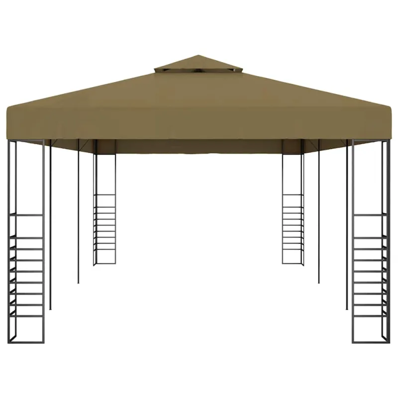 Pavėsinė-palapinė, taupe spalvos, 6x3x2,7m, 180g/m²