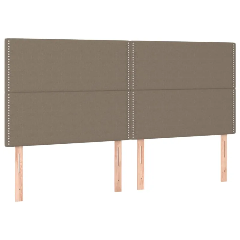 Galvūgalis su LED, taupe spalvos, 180x5x118/128cm, audinys