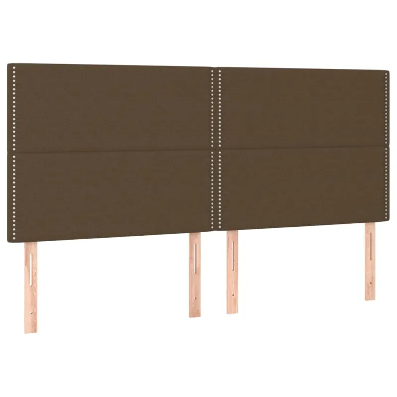 Galvūgalis su LED, tamsiai rudos, 200x5x118/128cm, audinys
