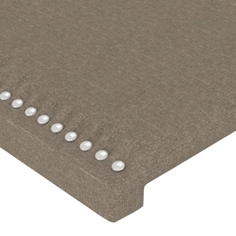 Galvūgalis su LED, taupe spalvos, 200x5x118/128cm, audinys
