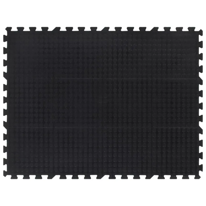 Guminė grindų plytelė, juodos spalvos, 90x120cm, 12mm