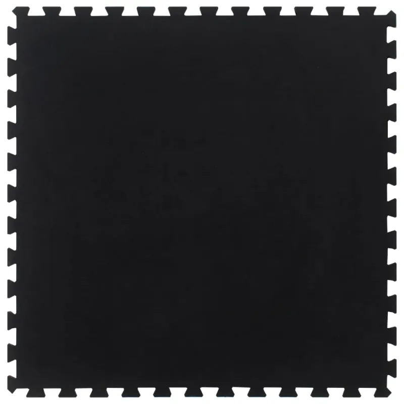 Guminė grindų plytelė, juodos spalvos, 100x100cm, 12mm