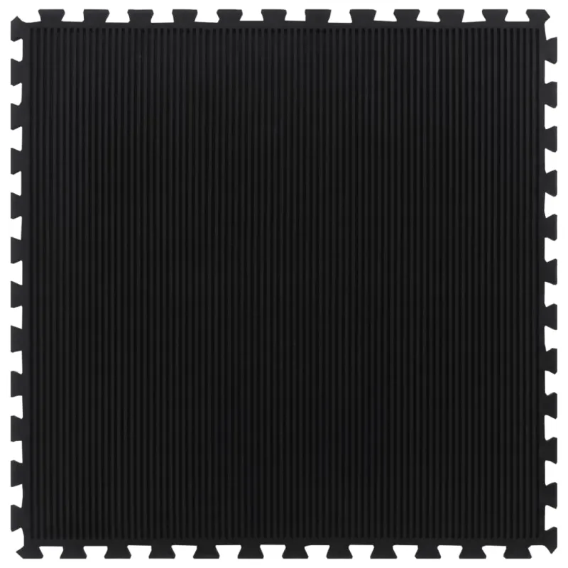 Guminė grindų plytelė, juodos spalvos, 100x100cm, 12mm