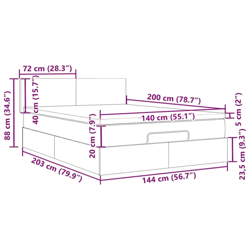 Galvūgalis su LED, šviesiai pilkas, 144x5x118/128cm, aksomas