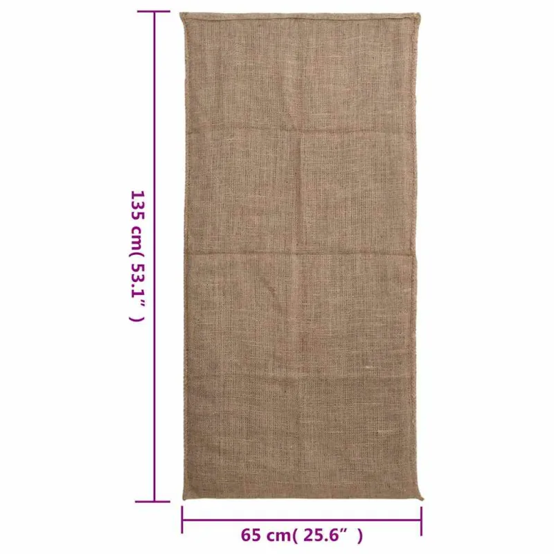 Džiuto maišai, 10vnt., 65x135cm, 100% džiutas, 220 g/m²