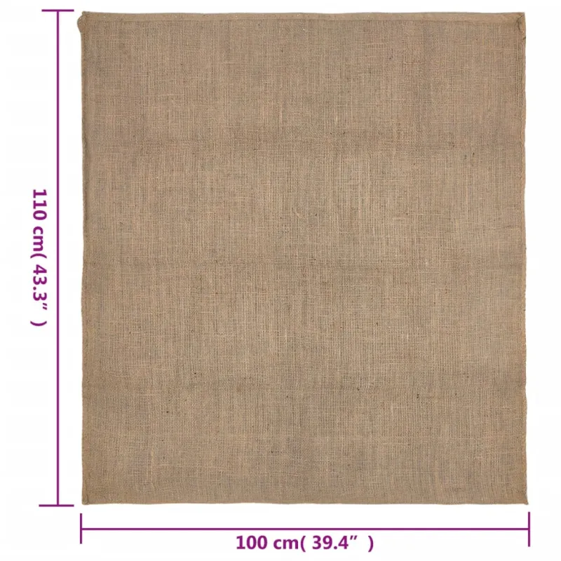 Džiuto maišai, 5 vnt., 100x110 cm, 100 % džiutas, 220 g/m²