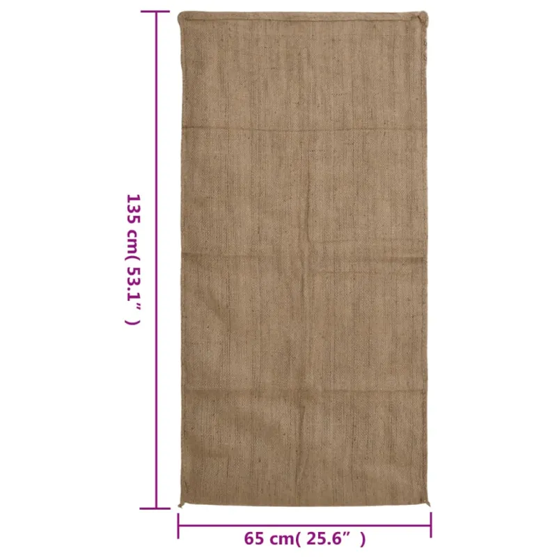 Džiuto maišai, 10 vnt., 65x135 cm, 100 % džiutas, 340 g/m²
