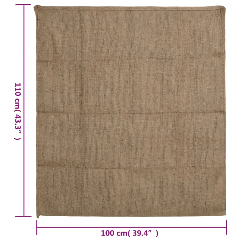 Džiuto maišai, 10 vnt., 100x110 cm, 100 % džiutas, 340 g/m²