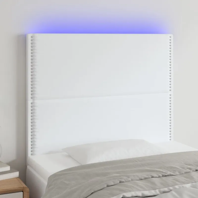 Galvūgalis su LED, baltos spalvos, 100x5x118/128 cm