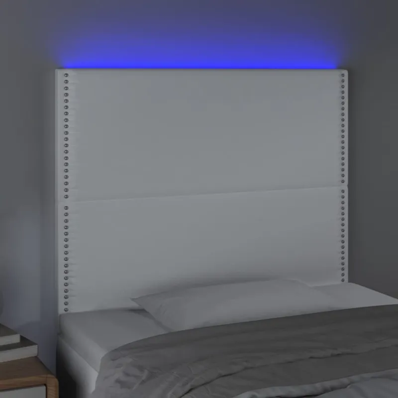 Galvūgalis su LED, baltos spalvos, 100x5x118/128 cm