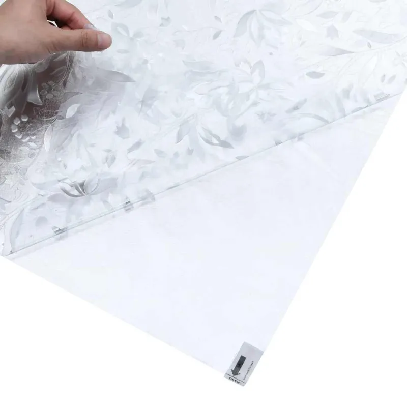 Langų plėvelė, 90x500cm, PVC, matinė, gėlio raštas