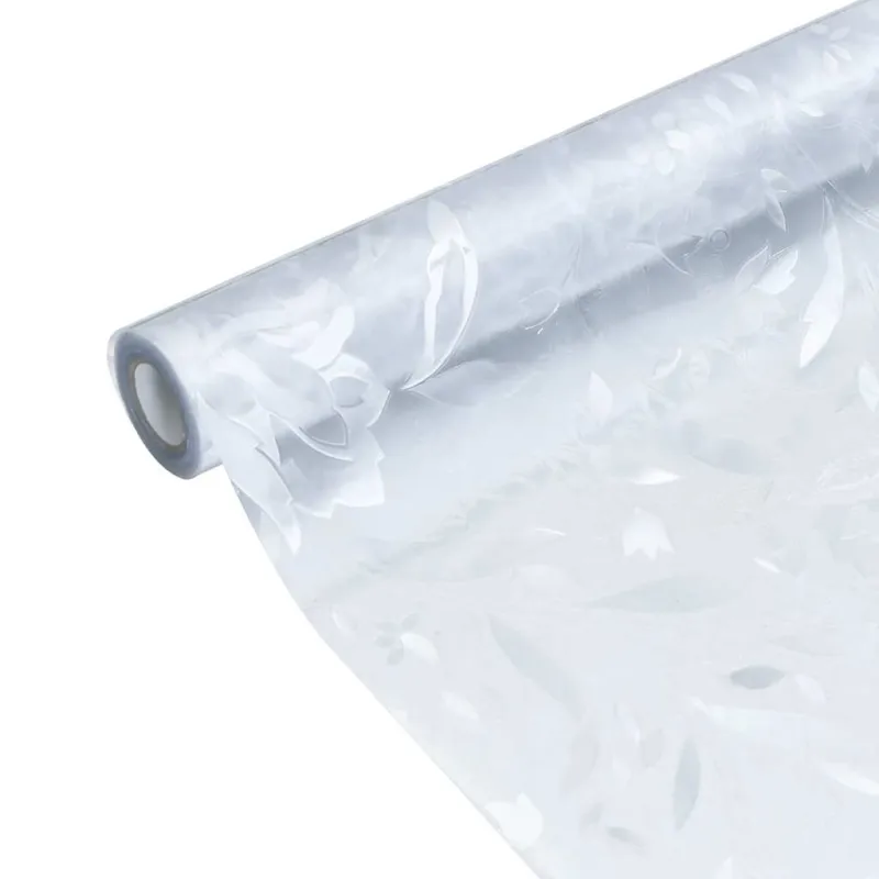 Langų plėvelė, 90x500cm, PVC, matinė, gėlio raštas