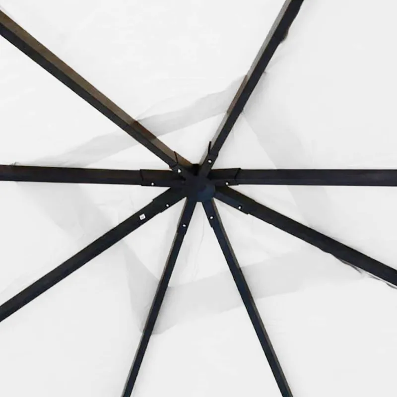 Pavėsinė, baltos spalvos, 4x4x3m, 180 g/m²