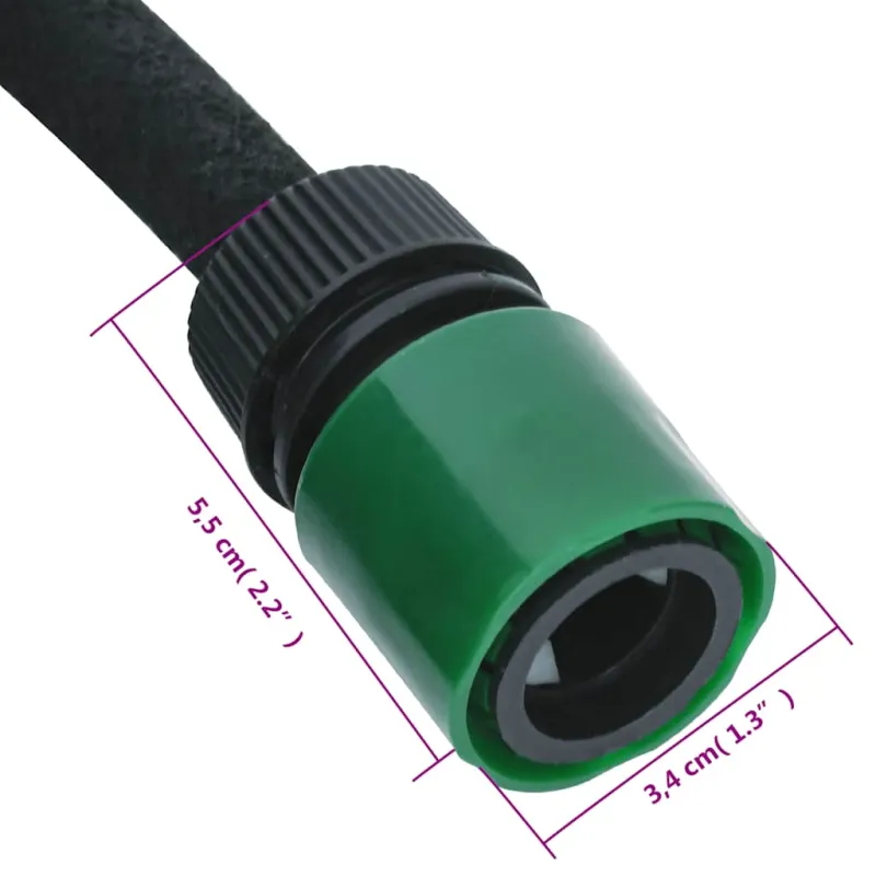 Lašelinio sodo laistymo žarna, juodos spalvos, 0,6", 25m, guma