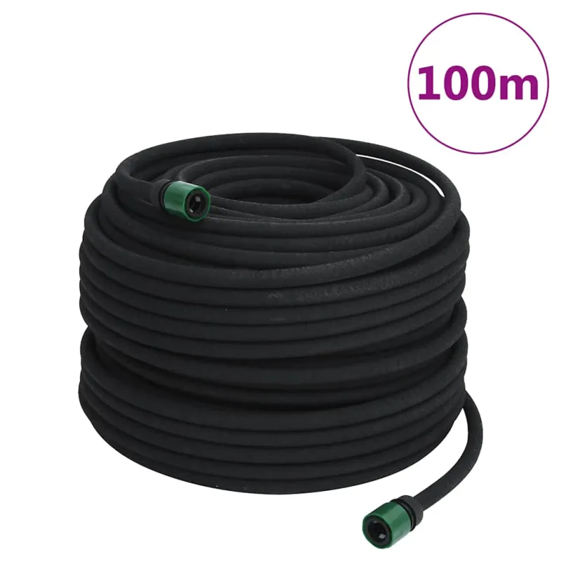 Lašelinio sodo laistymo žarna, juodos spalvos, 0,6", 100m, guma
