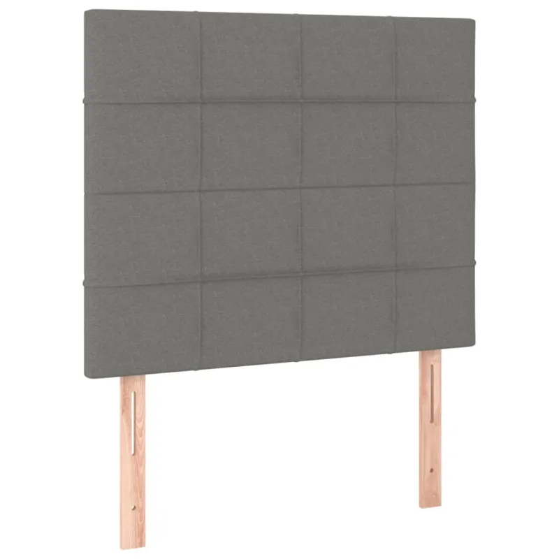 Galvūgalis su LED, tamsiai pilkas, 80x5x118/128cm, audinys