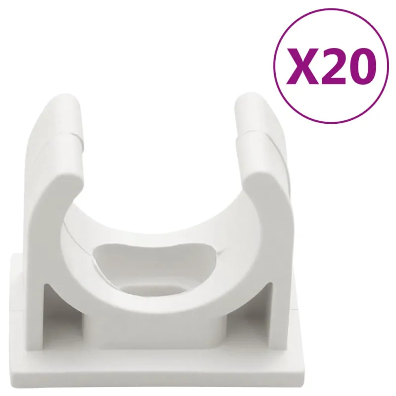 Kabelių kanalai su spaustukais, 20mm skersmens, 10m, PVC