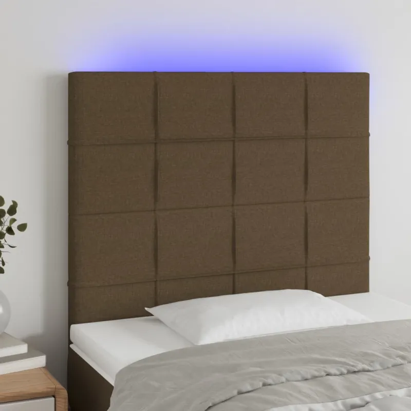Galvūgalis su LED, tamsiai rudos spalvos, 90x5x118/128cm