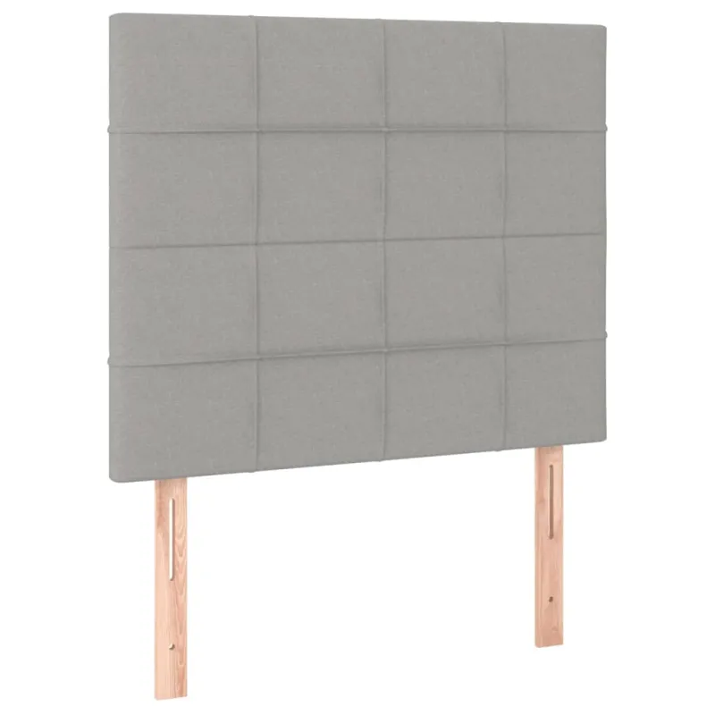 Galvūgalis su LED, šviesiai pilkas, 100x5x118/128cm, audinys