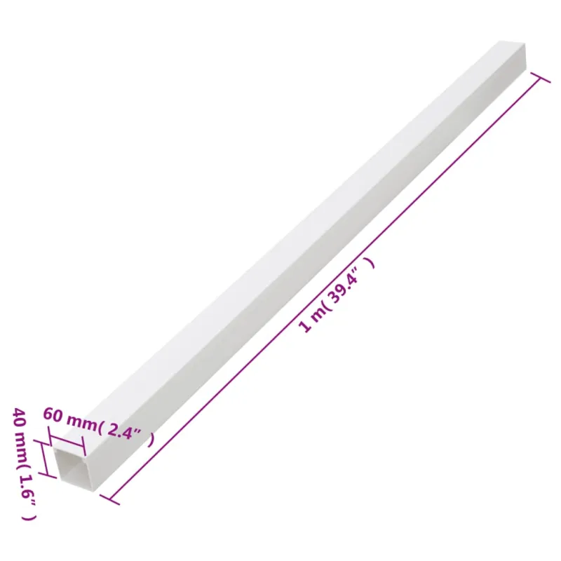 Kabelių kanalas, 60x40mm, 10m, PVC