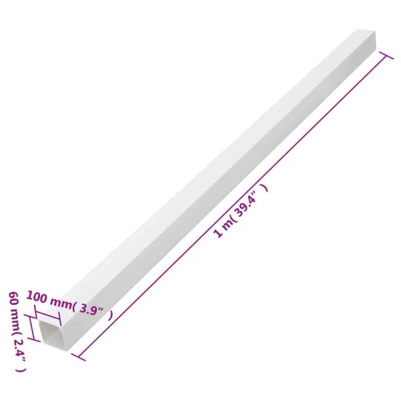 Kabelių kanalas, 100x60mm, 10m, PVC