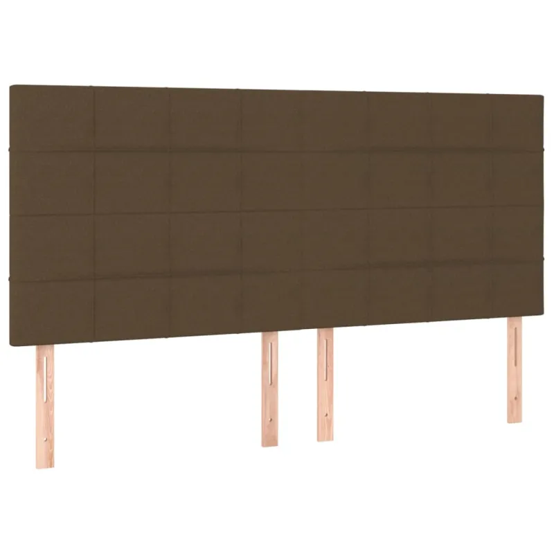 Galvūgalis su LED, tamsiai rudos, 200x5x118/128cm, audinys