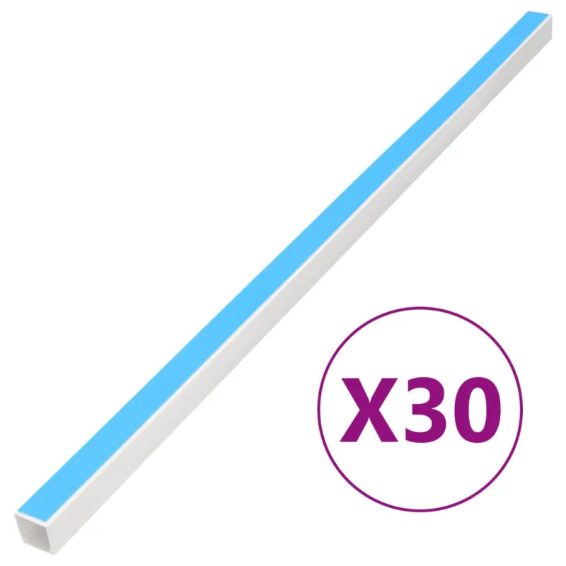 Kabelių kanalas, 10x10mm, 30m, PVC, savaime prilimpantis