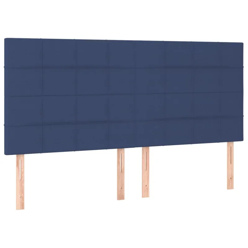 Galvūgalis su LED, mėlynos spalvos, 200x5x118/128cm, audinys
