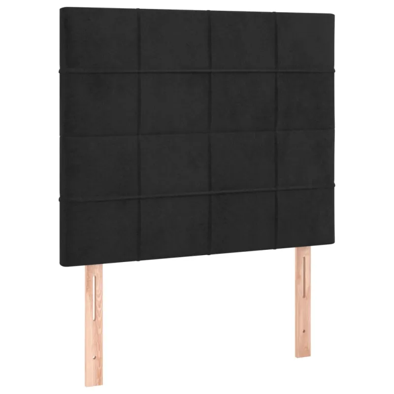 Galvūgalis su LED, juodos spalvos, 90x5x118/128cm, aksomas