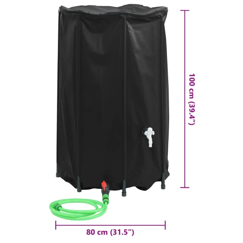 Vandens talpa su čiaupu, sulankstoma, 500l, PVC
