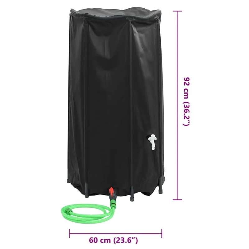 Vandens talpa su čiaupu, sulankstoma, 250l, PVC
