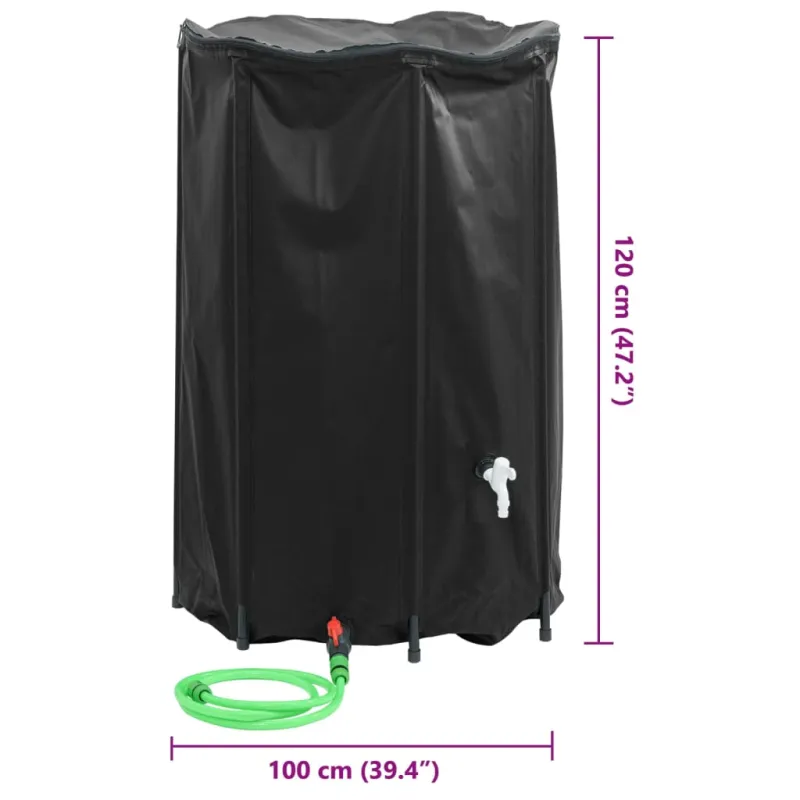 Vandens talpa su čiaupu, sulankstoma, 1000l, PVC