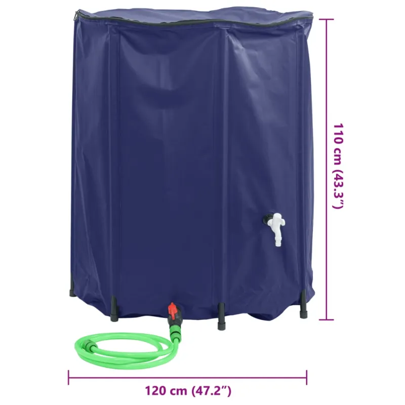 Vandens talpa su čiaupu, sulankstoma, 1250l, PVC