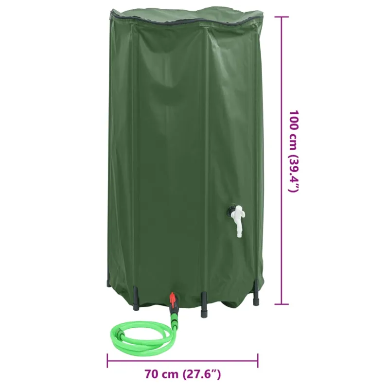 Vandens talpa su čiaupu, sulankstoma, 380l, PVC