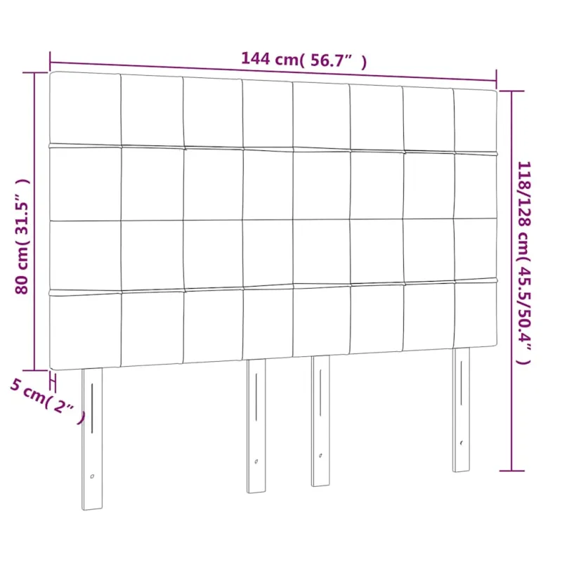 Galvūgalis su LED, tamsiai žalias, 144x5x118/128cm, aksomas