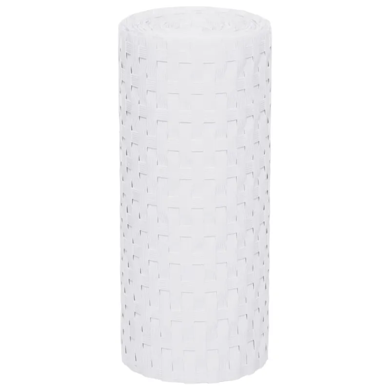 Balkono pertvaros, 10vnt., baltos, 255x19cm, poliratanas