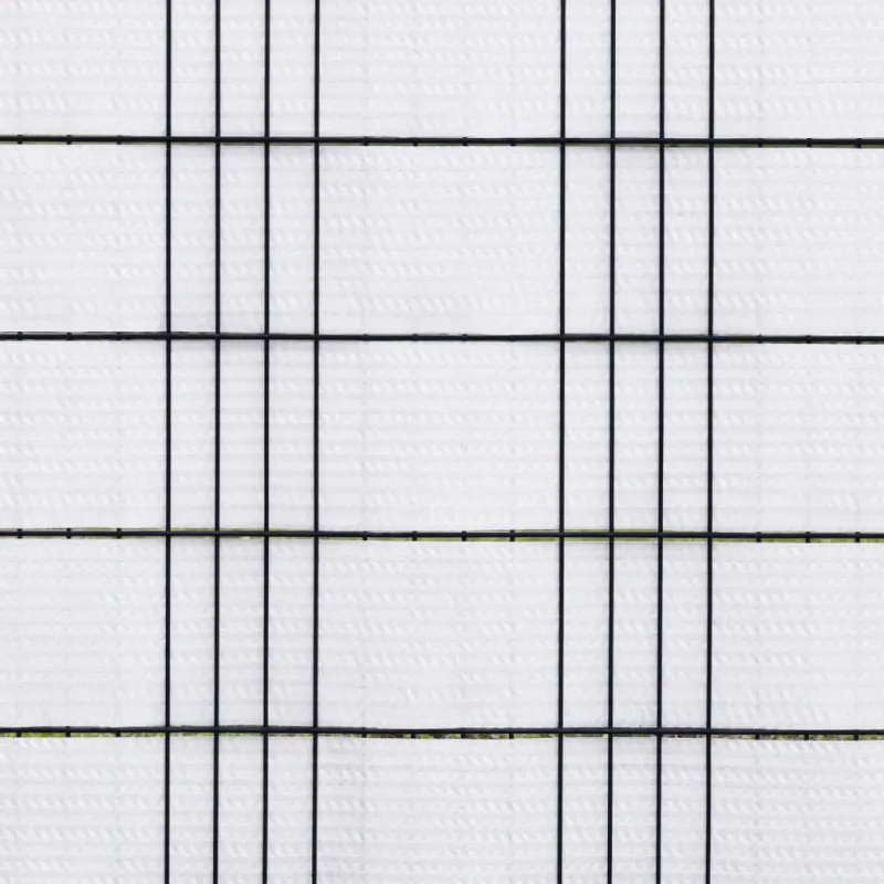 Balkono pertvaros, 10vnt., baltos, 255x19cm, poliratanas