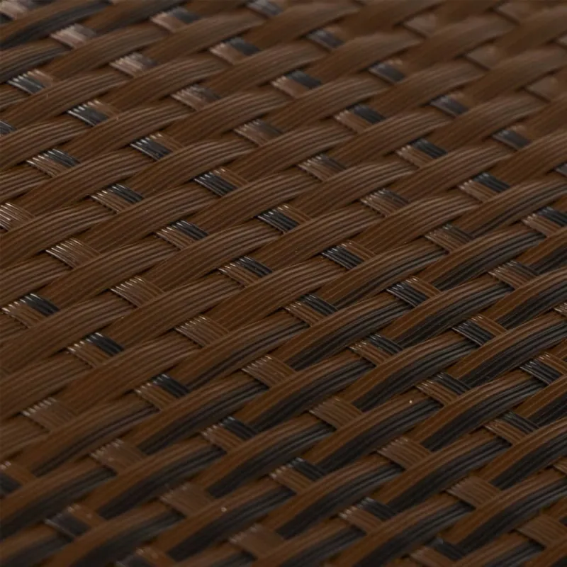 Balkono pertvaros, 10vnt., rudos/juodos, 255x19cm, poliratanas