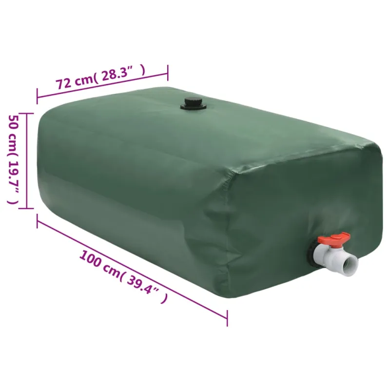 Vandens talpa su čiaupu, sulankstoma, 360l, PVC