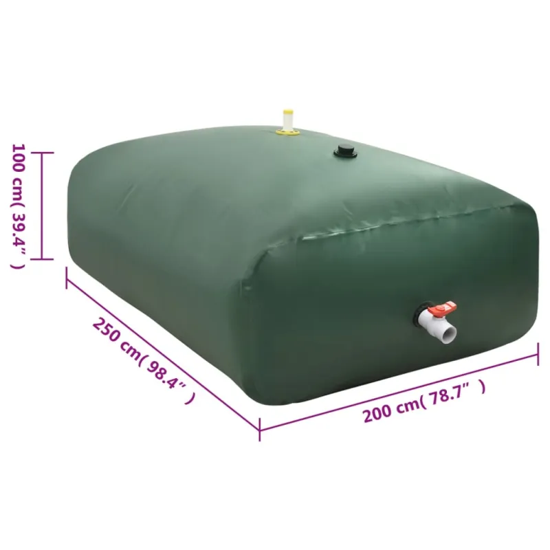 Vandens talpa su čiaupu, sulankstoma, 5000l, PVC