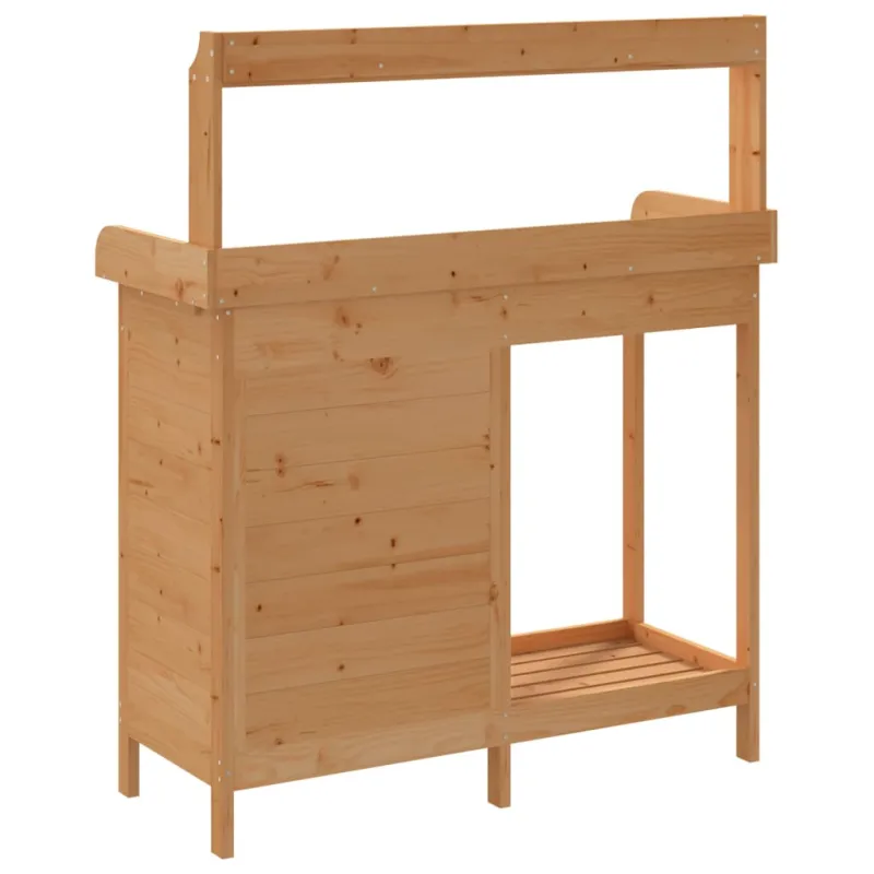 Sodinimo stalas su spintele, rudas, 110,5x45x124,5cm, eglė