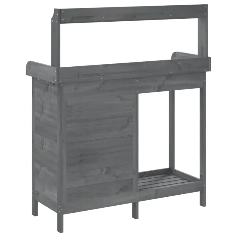 Sodinimo stalas su spintele, pilkas, 110,5x45x124,5cm, eglė