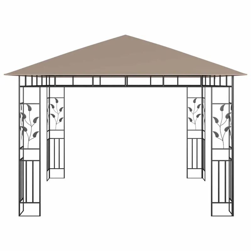 Pavėsinė su tinkleliu nuo uodų, taupe spalvos, 3x3x2,73m