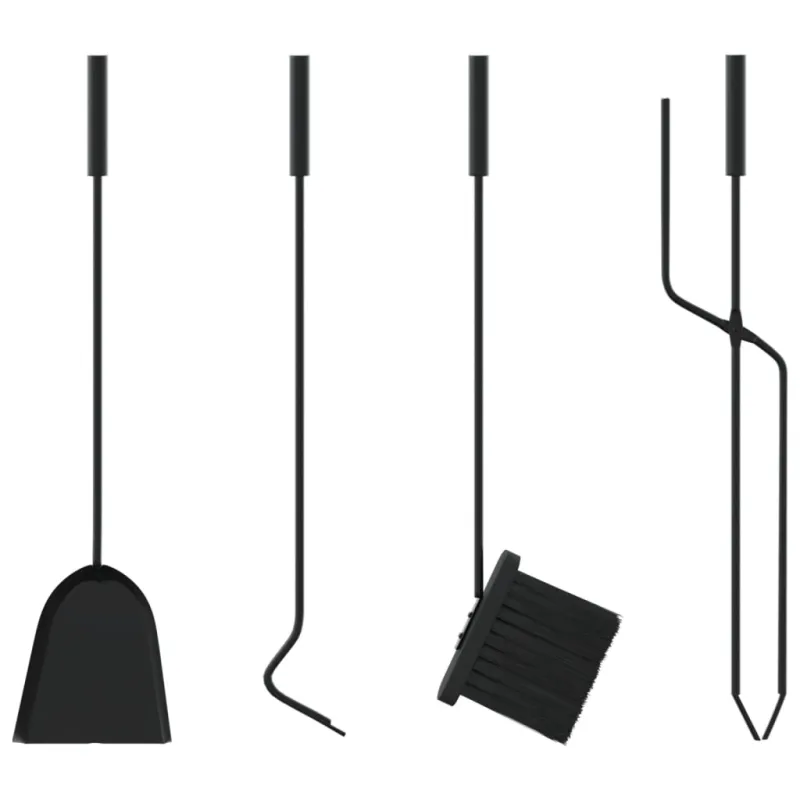 5 dalių židinio įrankių rinkinys, 23x15x66 cm, plienas