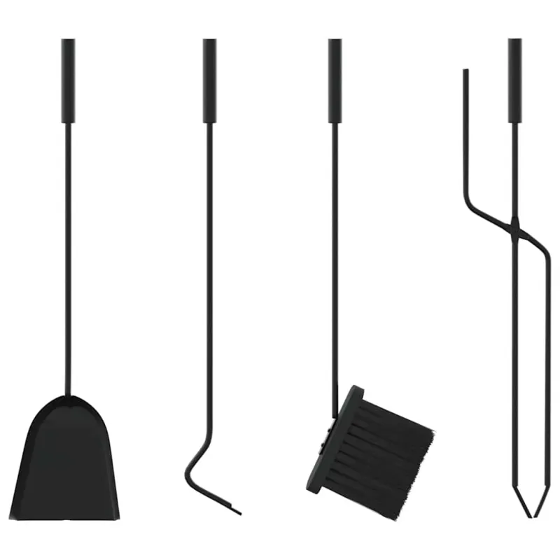 5 dalių židinio įrankių rinkinys, 18 x 56 cm, plienas