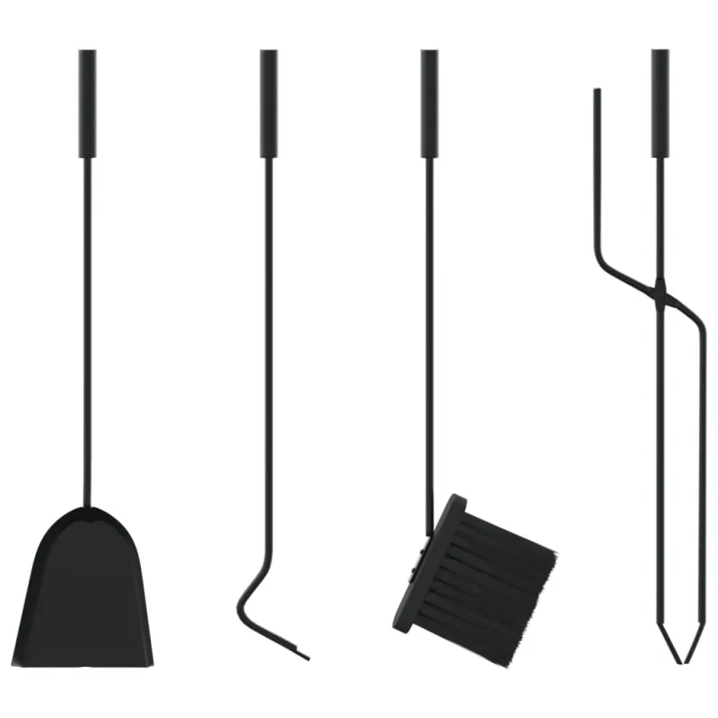 5 dalių židinio įrankių rinkinys, 23x15x66 cm, plienas