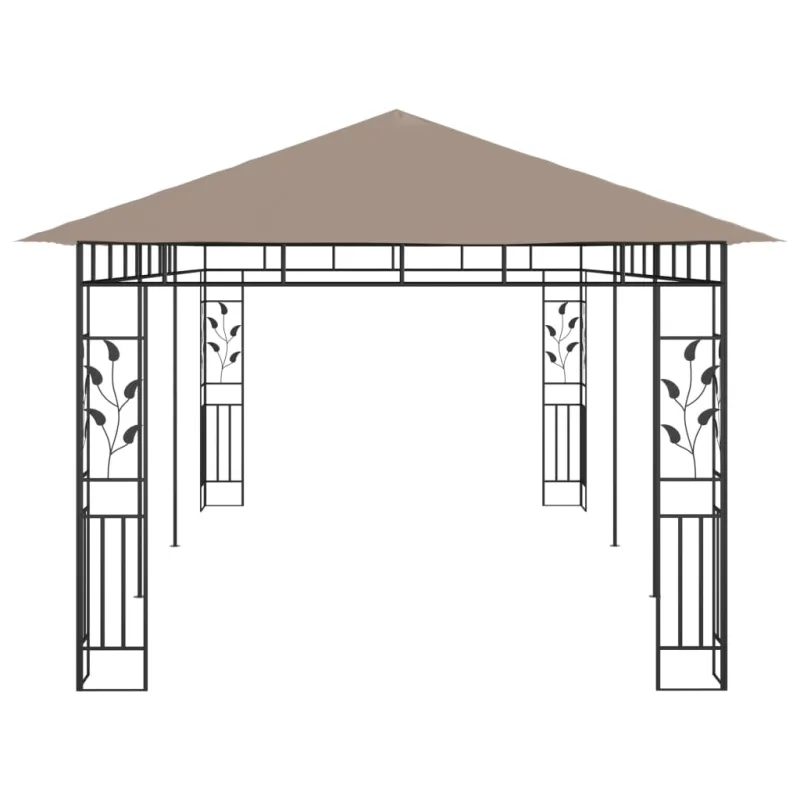Pavėsinė su tinkleliu nuo uodų, taupe spalvos, 6x3x2,73m