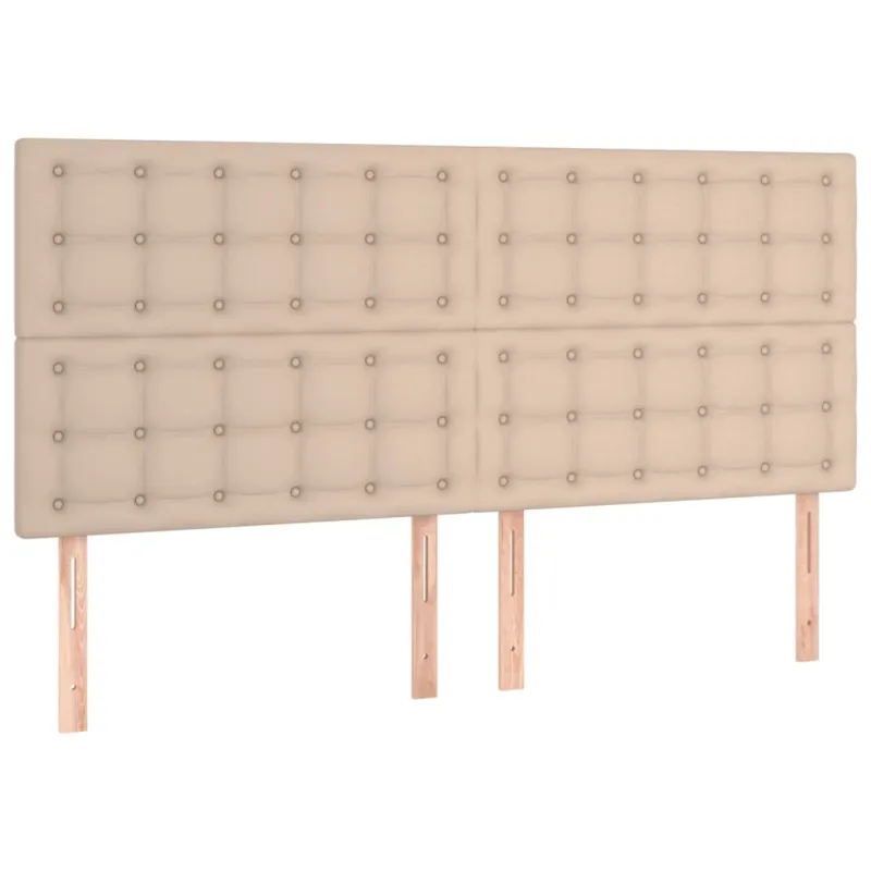 Galvūgalis su LED, kapučino spalvos, 200x5x118/128cm