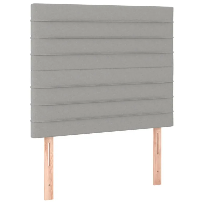Galvūgalis su LED, šviesiai pilkas, 90x5x118/128cm, audinys