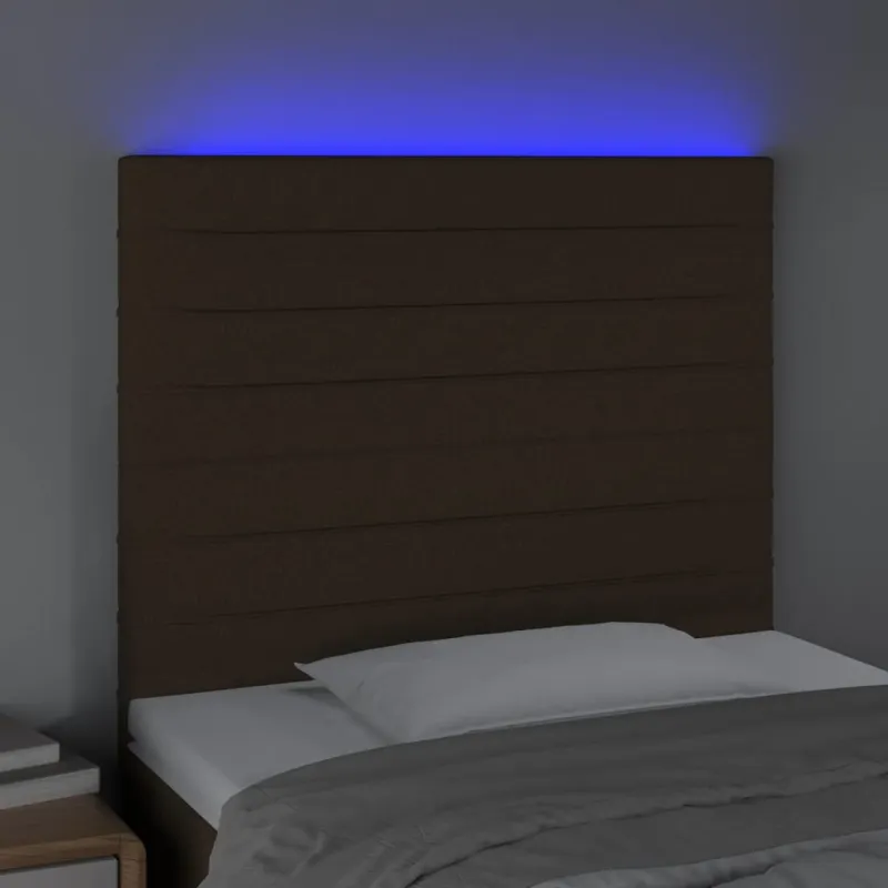 Galvūgalis su LED, tamsiai rudos spalvos, 90x5x118/128cm